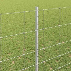 Clôture sauvage extérieure avec poteaux 25 x 1,6 m Argenté 642512642512