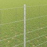 Clôture sauvage extérieure avec poteaux 25 x 1,6 m Argenté 642512642512