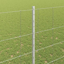 Clôture sauvage extérieure avec poteaux 25 x 1,6 m Argenté 642513642513
