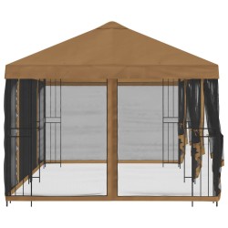 Gazebo avec murs latéraux 6 x 3 m Beige Polyester et Acier 190 642514642514