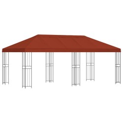 Gazebo avec murs latéraux 6 x 3 m Terre cuite 642515642515