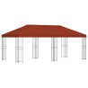 Gazebo avec murs latéraux 6 x 3 m Terre cuite 642515642515