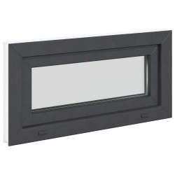 Fenêtre de sous-sol RISOR 80 x 40 cm PVC et verre Anthracite 642519642519