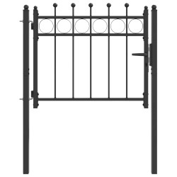 Porte de Clôture HORST 100 x 75 cm métal Noir Verrouillable 642523642523