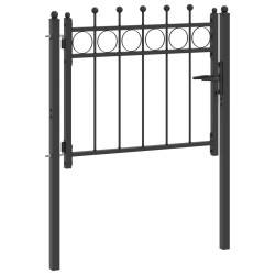 Porte de Clôture HORST 100 x 75 cm métal Noir Verrouillable 642523642523