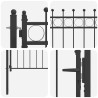Porte de Clôture HORST 100 x 75 cm métal Noir Verrouillable 642523642523