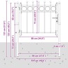 Porte de Clôture HORST 100 x 75 cm métal Noir Verrouillable 642523642523