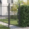 Porte de Clôture HORST 100 x 175 cm métal Noir Verrouillable 642525642525
