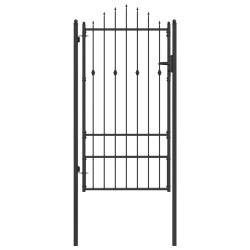 Porte de Clôture HORST 100 x 175 cm métal Noir Verrouillable 642525642525