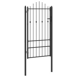 Porte de Clôture HORST 100 x 175 cm métal Noir Verrouillable 642525642525