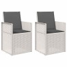 Chaises de jardin salle à manger 2 pcs Blanc et anthracite PP 642531642531
