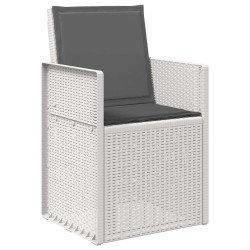 Chaises de jardin salle à manger 2 pcs Blanc et anthracite PP 642531642531