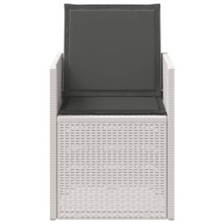Chaises de jardin salle à manger 2 pcs Blanc et anthracite PP 642531642531
