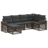 Ensemble de canapé de jardin 6 pcs Gris et Gris foncé polyrotin 642533642533