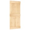 Porte coulissante Naturel et Blanc 90 x 210 cm 642536642536