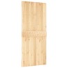 Porte coulissante Naturel et Blanc 90 x 210 cm 642537642537