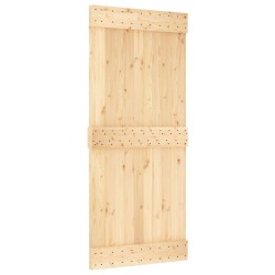 Porte coulissante Naturel et noir 90 x 210 cm 642543642543