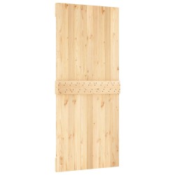 Porte coulissante Naturel et noir 90 x 210 cm 642543642543