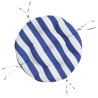 Coussin rond rayure bleue/blanche Ø 60 x11 cm tissu oxford 642546642546