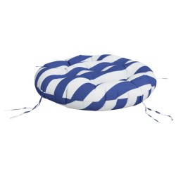 Coussin rond rayure bleue/blanche Ø 60 x11 cm tissu oxford 642546642546