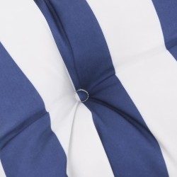 Coussin rond rayure bleue/blanche Ø 60 x11 cm tissu oxford 642546642546