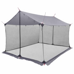 Tarp de camping avec murs en maille Gris et orange 642548642548