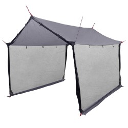Tarp de camping avec murs en maille Gris et orange 642548642548