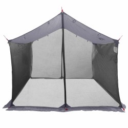 Tarp de camping avec murs en maille Gris et orange 642548642548