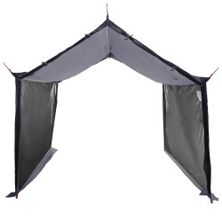 Tarp de camping avec murs en maille Gris et orange 642548642548