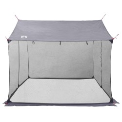 Tarp de camping avec murs en maille Gris et orange 642548642548