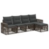 Ensemble de canapé de jardin 5 pcs Gris et Gris foncé polyrotin 642549642549