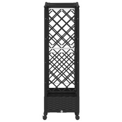 Lit Élevé avec Treillis et Toit Noir 169 x 40 x 129 cm PP 642553642553