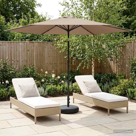Parasol de jardin avec base 300 x 300 cm Polyester 642554642554