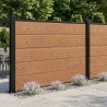 Ensemble de Clôture 180 x 105 cm WPC et Aluminium Marron 642558642558