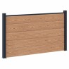 Ensemble de Clôture 180 x 105 cm WPC et Aluminium Marron 642558642558
