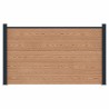 Ensemble de Clôture 180 x 105 cm WPC et Aluminium Marron 642558642558