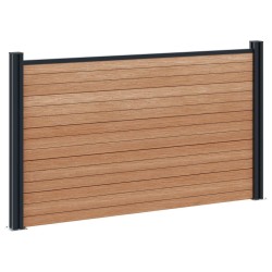 Ensemble de Clôture 180 x 105 cm WPC et Aluminium Marron 642558642558