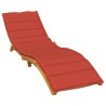 Coussin de chaise longue rouge mélangé 200x60x4 cm tissu 642567642567