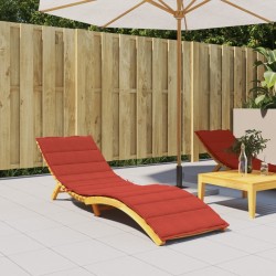 Coussin de chaise longue rouge mélangé 200x60x4 cm tissu 642567642567