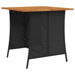 Ensemble de canapé de jardin 6 pcs avec coussins en forme de L noir résine tressée 642568642568