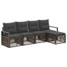 Ensemble de canapé de jardin 4 pcs Gris polyrotin 642572642572