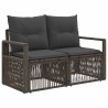 Ensemble de canapé de jardin 4 pcs Gris polyrotin 642572642572