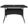 Ensemble à Manger de jardin 9 pcs Résine tressée et verre Noir 642580642580