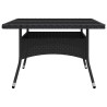 Ensemble à Manger de jardin 9 pcs Résine tressée et verre Noir 642580642580
