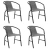 Chaises de jardin lot de 4 Rotin de plastique et acier 110 kg 642582642582