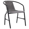 Chaises de jardin lot de 4 Rotin de plastique et acier 110 kg 642582642582