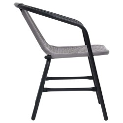 Chaises de jardin lot de 4 Rotin de plastique et acier 110 kg 642582642582