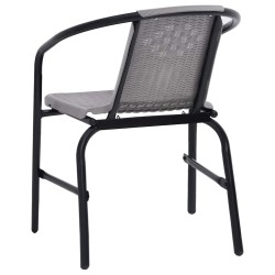 Chaises de jardin lot de 4 Rotin de plastique et acier 110 kg 642582642582