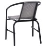Chaises de jardin lot de 4 Rotin de plastique et acier 110 kg 642582642582