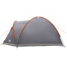 Tente Cabane Gris et orange 4 personnes Polyester et Acier 642584642584